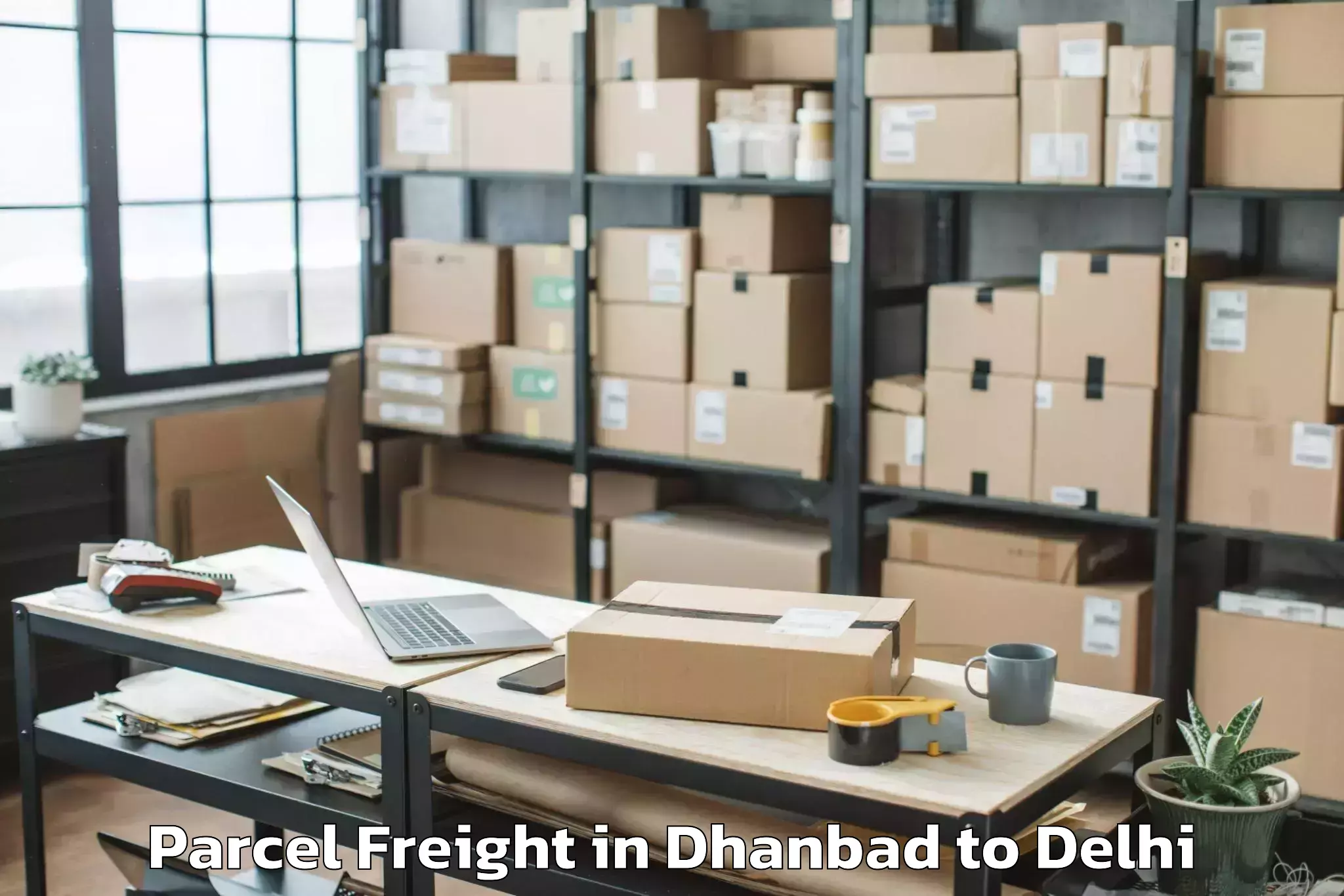 Book Dhanbad to Rajouri Garden Parcel Freight